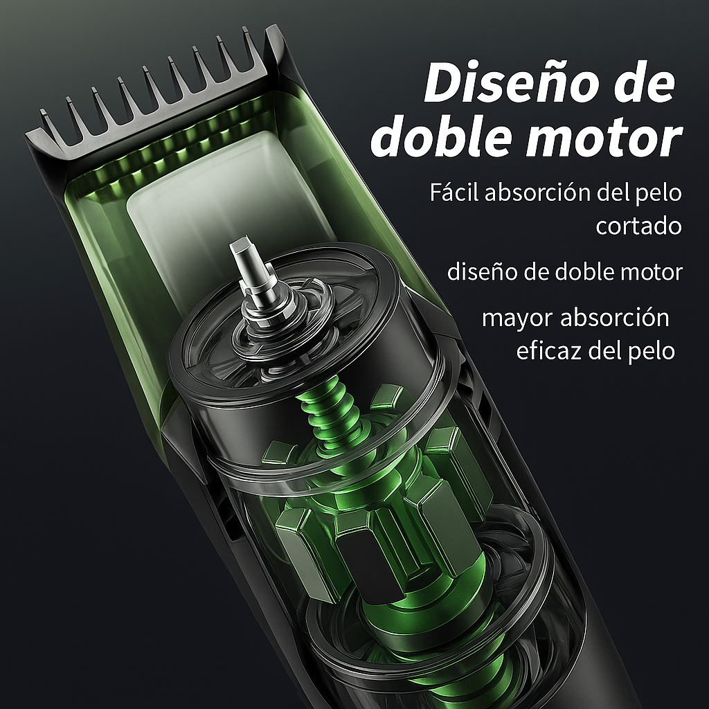 Recortadora de cabello con aspiradora