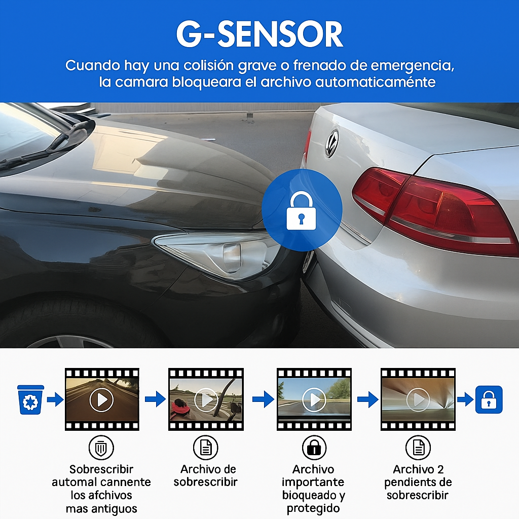 Cámara de tablero delantera y trasera