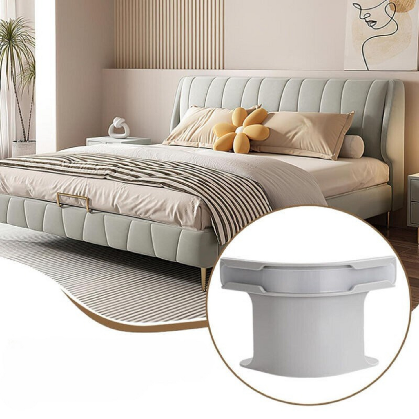 Juego de 4 piezas de sujetadores de sábanas de plástico.