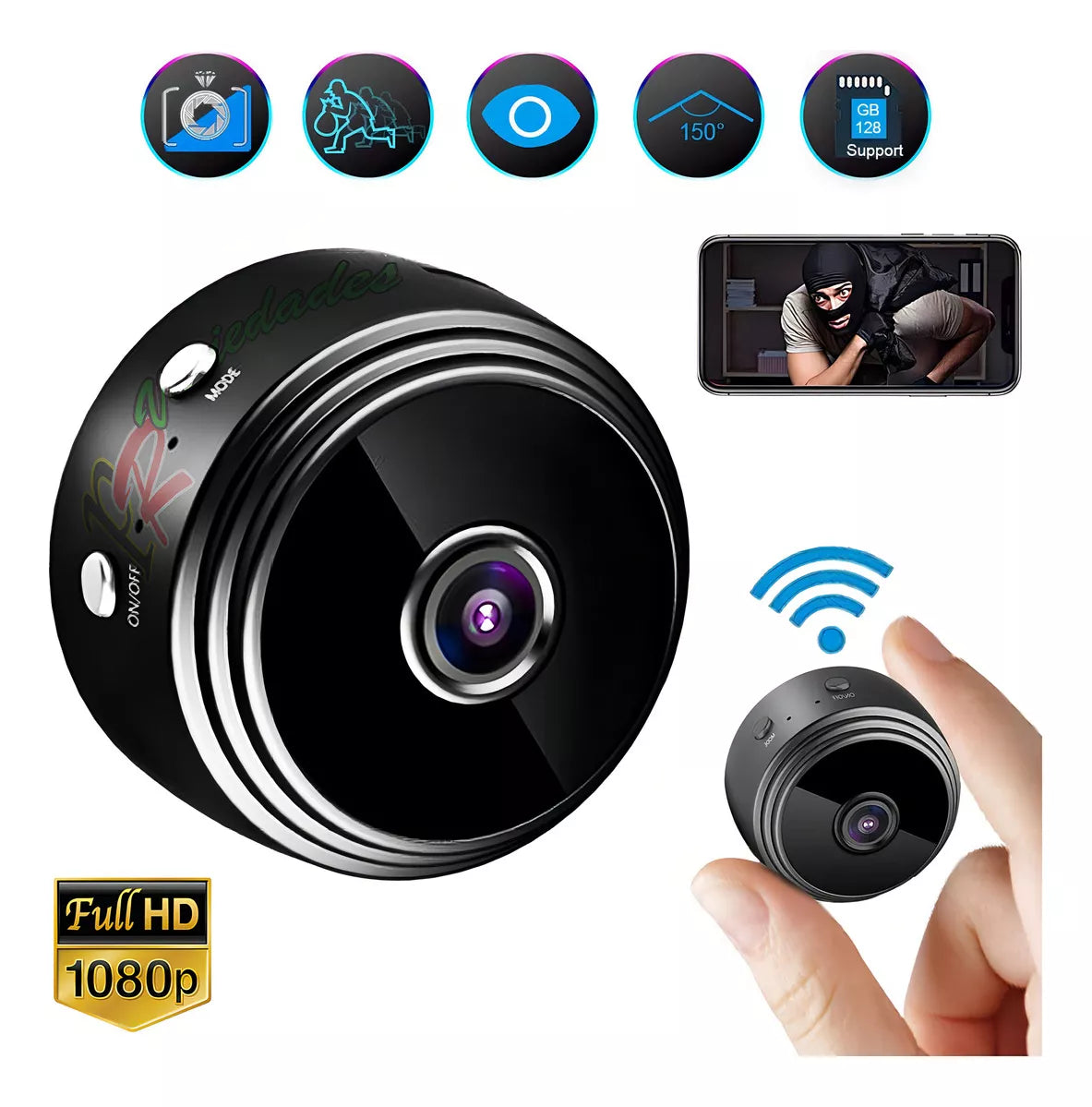 Mini Camera Espiã A9 Wifi Veicular Escondida Noturna Rapido
