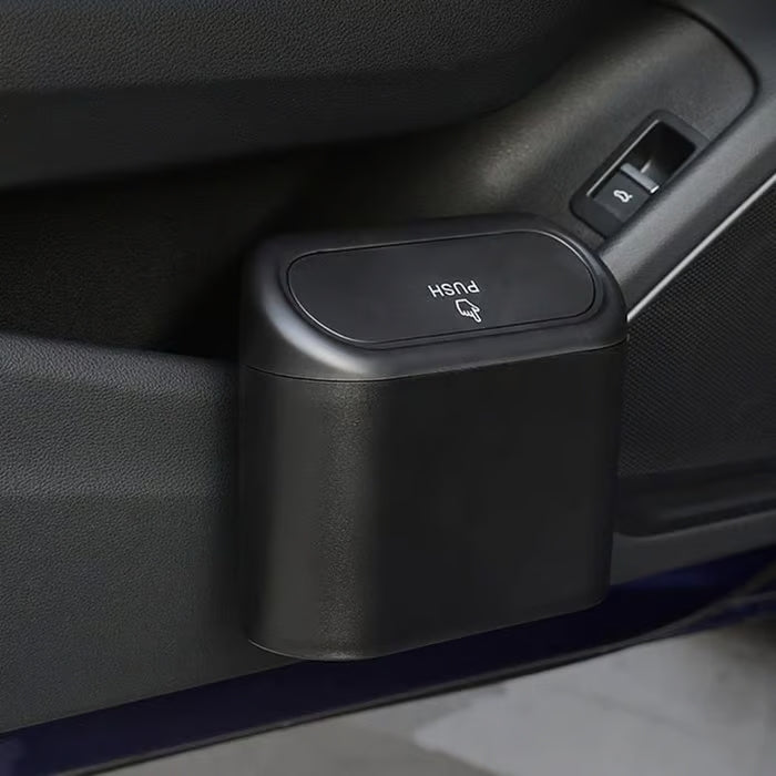Mini Papelera para Coche con Tapa Push – Mantén tu Auto Siempre Limpio